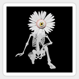 Flower Head One Eye Skeleton Magnet